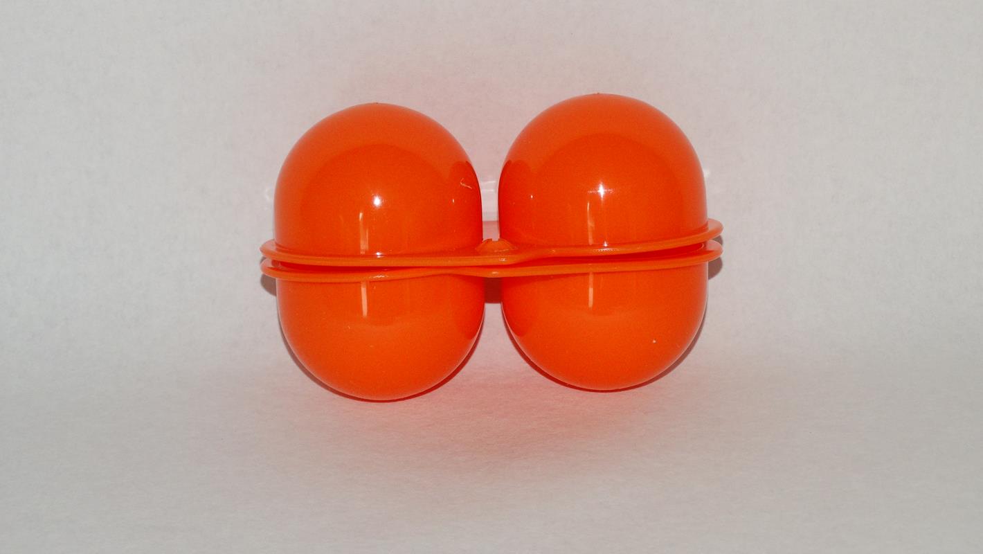 Bewaardoos twee eitjes - oranje