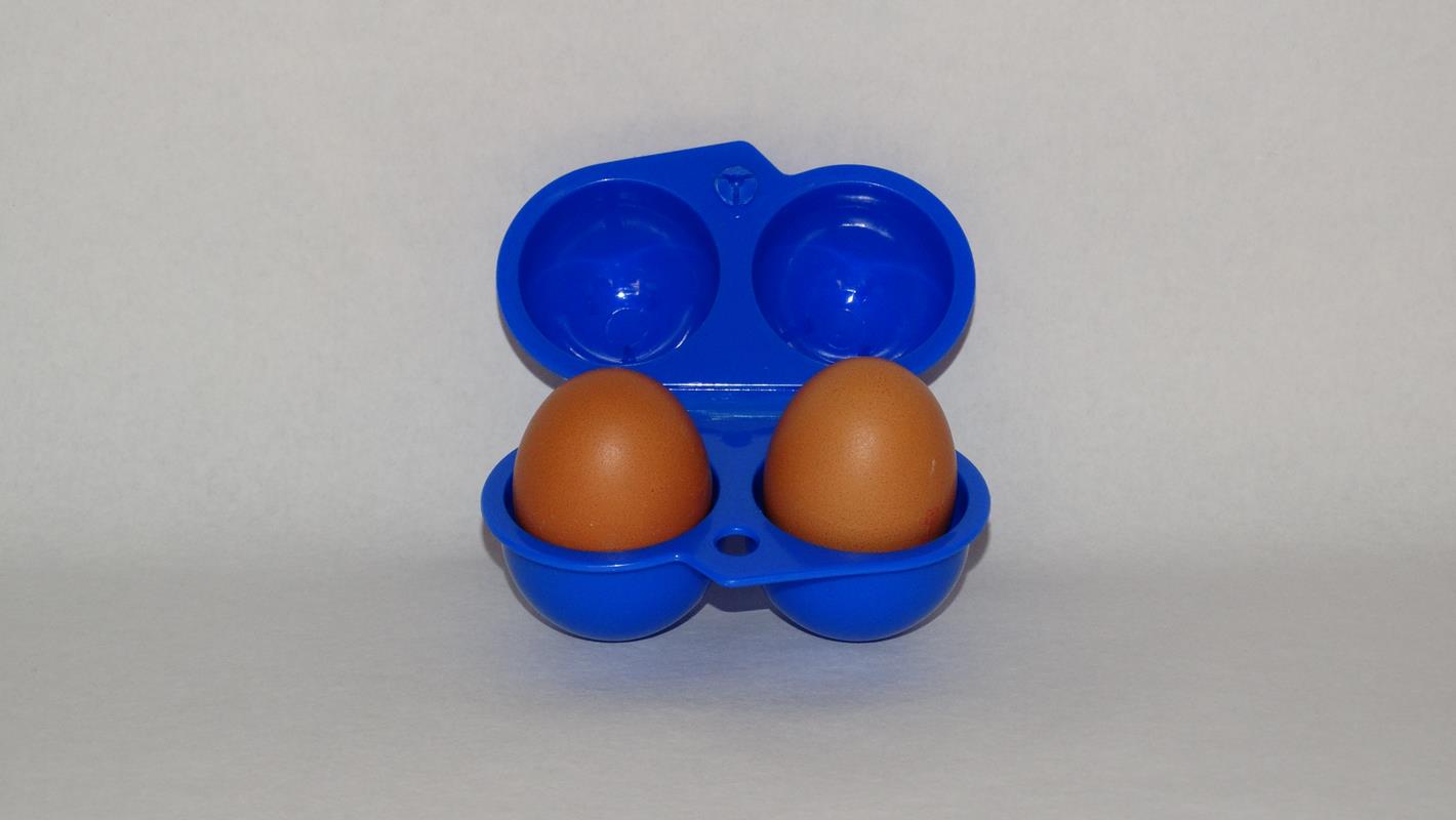 Lunchbox twee eitjes - blauw