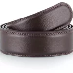 Bruin getande riem zonder gesp - 130cm